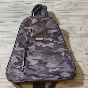 Baggallini Black and Gray Camo  Backpack
